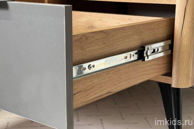 Тумбочка Адам (дуб крафт золотой графит  464x401x450)