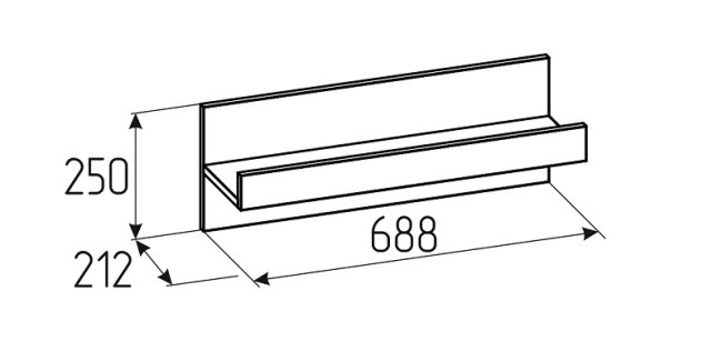 Полка навесная Лойс 89