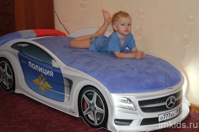 Кровать-машина Futuka Kids UNO с подъемным матрасом