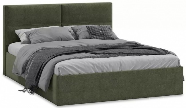 Кровать двуспальная Глосс (  зеленый Jercy Deep Green 2155x1650x990)