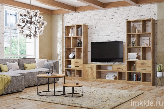 Тумба под ТВ Виктория ВИ-01К (дуб крафт золотой дуб крафт золотой  1600x350x600)