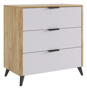 Комод Адам (дуб крафт золотой белое дерево  800x420x736)