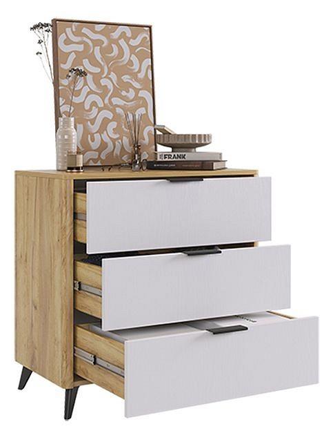 Комод Адам (дуб крафт золотой белое дерево  800x420x736)