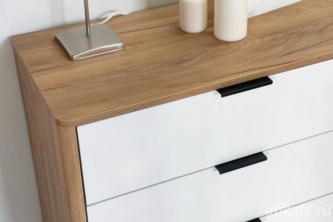 Комод Адам (дуб крафт золотой белое дерево  800x420x736)