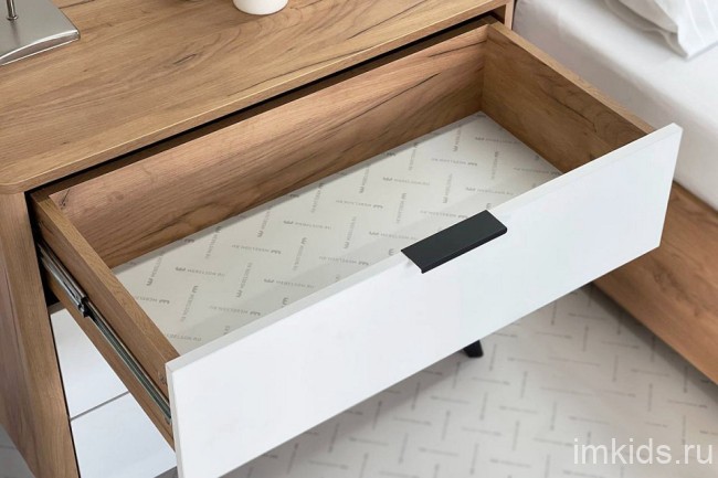 Комод Адам (дуб крафт золотой белое дерево  800x420x736)