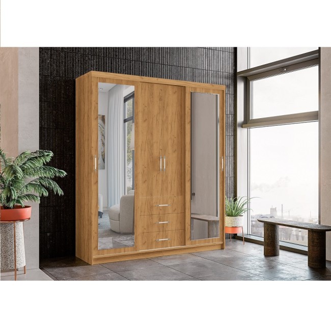 Шкаф-купе Фортуна 1,7, Крафт золотой