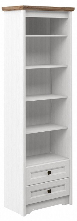 Шкаф для белья Тиволи МН-035-09 (белый, дуб стирлинг белый, зеркальный  690x380x2080)