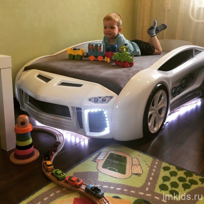 Кровать-машинка "Ламба Next" (под матрас 160х80)