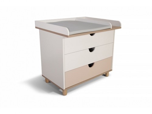 Надставка на комод для пеленания с матрасом "BARNEY PINK"
