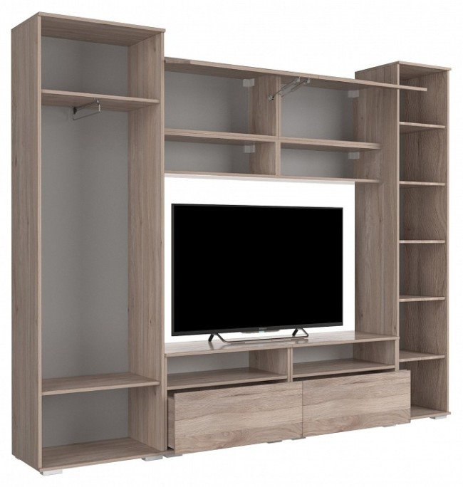 Стенка для гостиной Лайк КГ3 (дуб мария дуб мария, фуксия  )