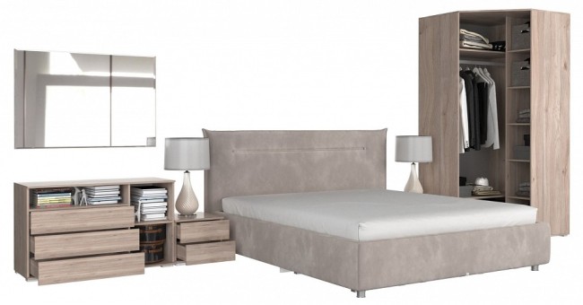 Гарнитур для спальни Лайк КС93 (дуб мария дуб мария, индиго капучино )