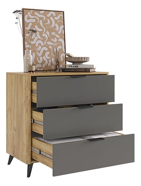 Комод Адам (дуб крафт золотой графит  800x420x736)