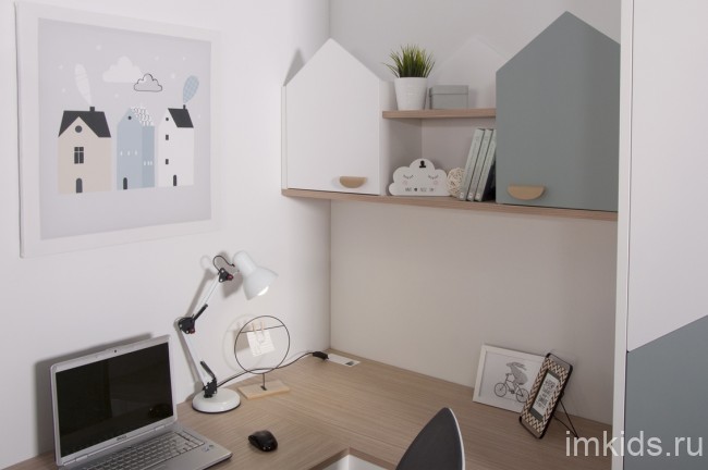 Комплект мебели серии "Гретта" серо-зеленый