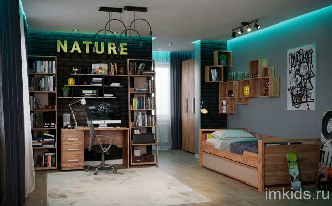 Куб 2 Nature 99, дуб табачный