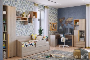 Гарнитур для детской Лайк К120 (дуб мария горчица, дуб мария  )