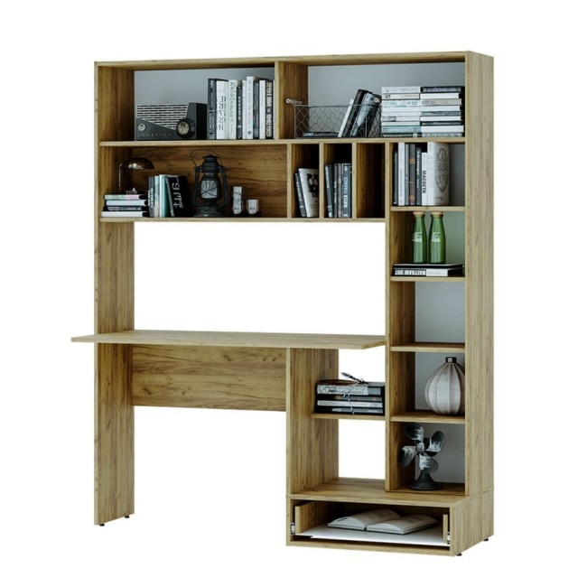 Стол письменный Техно, крафт/цемент