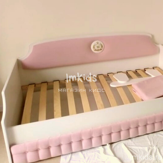 Детская кровать тахта "Тедди", цвет 027 нежный розовый.