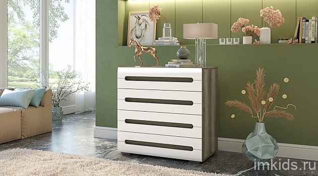 Комод в спальню Наоми КМ-09, белый