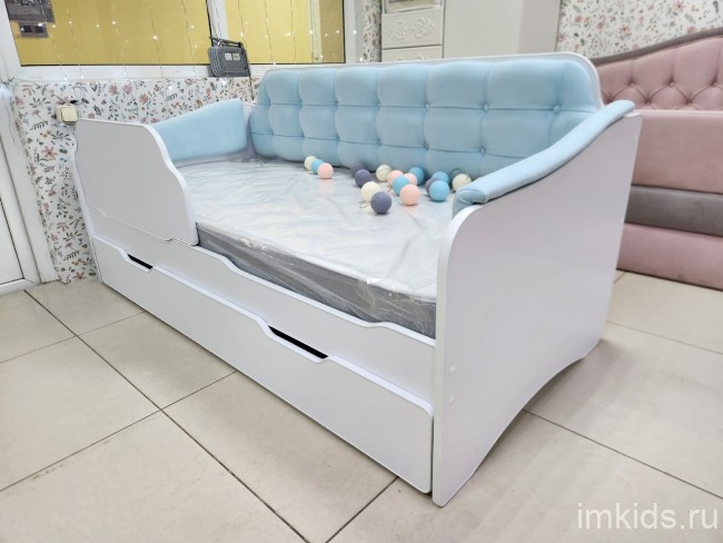 Кровать "Спорт", спальное место 170х80, ткань Тедди 331