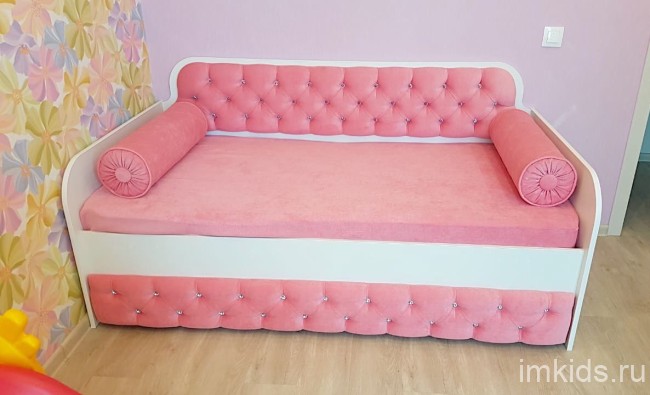 Тахта "Королевская" ящик с каретной стяжкой