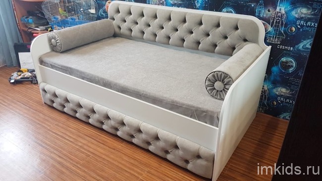 Тахта "Королевская" ящик с каретной стяжкой