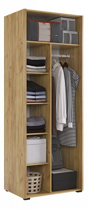Шкаф платяной Адам (дуб крафт золотой графит  864x500x2170)