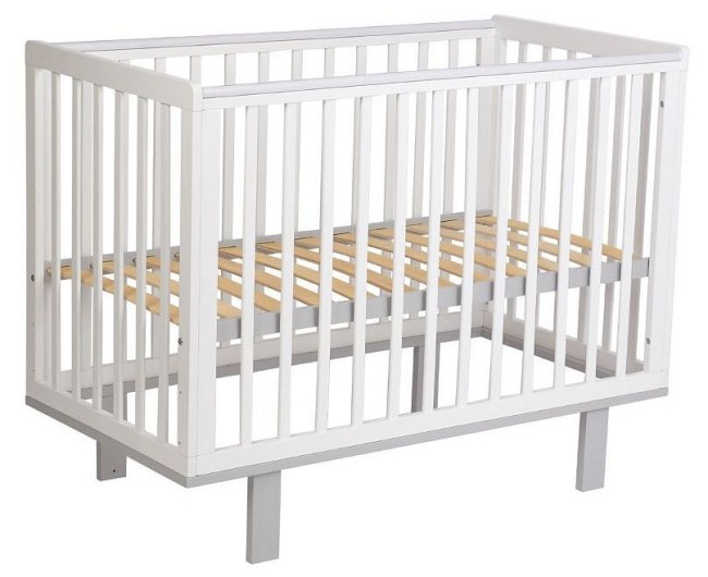 Кроватка Polini Kids Simple 340 (белый, серый 1244x644x960) Кроватка Polini Kids Simple 340 (белый, серый 1244x644x960)