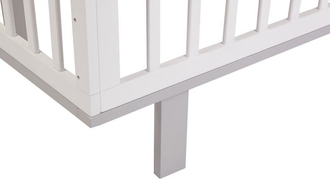 Кроватка Polini Kids Simple 340 (белый, серый 1244x644x960) Кроватка Polini Kids Simple 340 (белый, серый 1244x644x960)