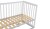 Кроватка Polini Kids Simple 340 (белый, серый   1244x644x960)