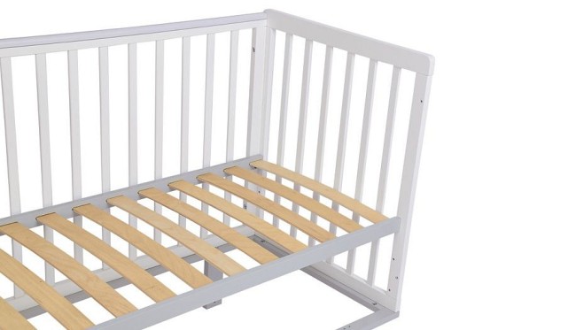 Кроватка Polini Kids Simple 340 (белый, серый 1244x644x960) Кроватка Polini Kids Simple 340 (белый, серый 1244x644x960)