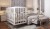 Кроватка Polini Kids Simple 340 (белый, серый   1244x644x960)