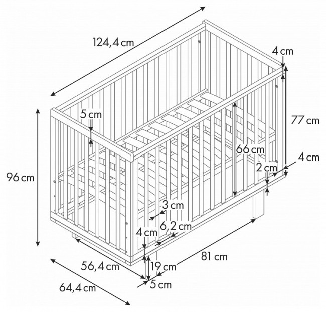 Кроватка Polini Kids Simple 340 (белый, серый 1244x644x960) Кроватка Polini Kids Simple 340 (белый, серый 1244x644x960)