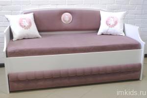 Детская кровать тахта "Тедди", цвет 633 дымчатая сирень