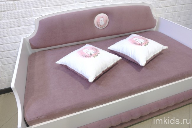 Детская кровать тахта "Тедди", цвет 633 дымчатая сирень