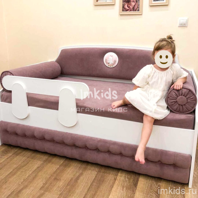 Детская кровать тахта "Тедди", цвет 633 дымчатая сирень