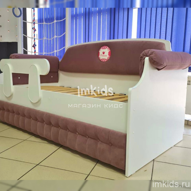 Детская кровать тахта "Тедди", цвет 633 дымчатая сирень