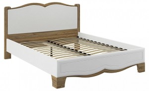 Кровать двуспальная Тиффани New (белый, дуб прованс  белый 2070x1730x1070)