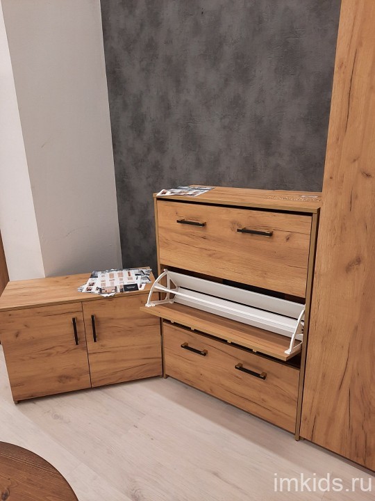 Тумба для обуви Агата АТ-1 (дуб крафт золотой дуб крафт золотой  800x350x1083)