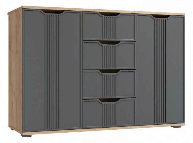 Комод Эмилия ЭЛ-21 (дуб крафт золотой графит  1202х820х450)