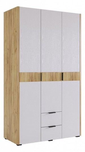 Шкаф платяной Адам (дуб крафт золотой белое дерево  1264x500x2170)