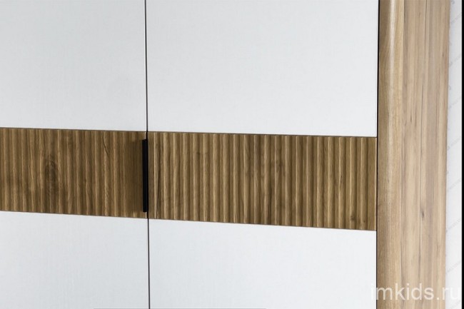 Шкаф платяной Адам (дуб крафт золотой белое дерево  1264x500x2170)