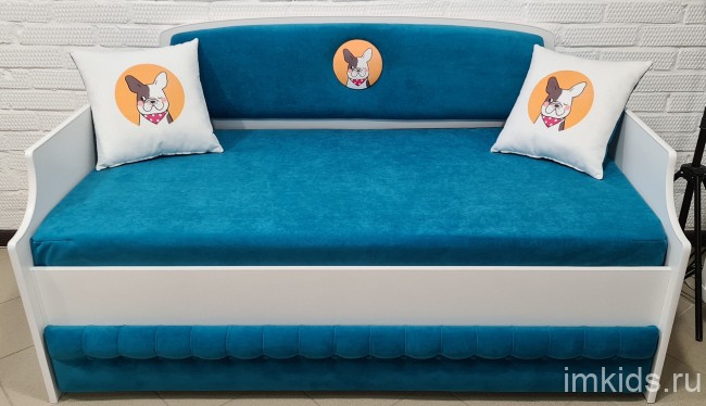 Детская кровать тахта "Тедди", цвет 133 темная бирюза