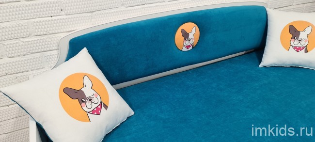Детская кровать тахта "Тедди", цвет 133 темная бирюза