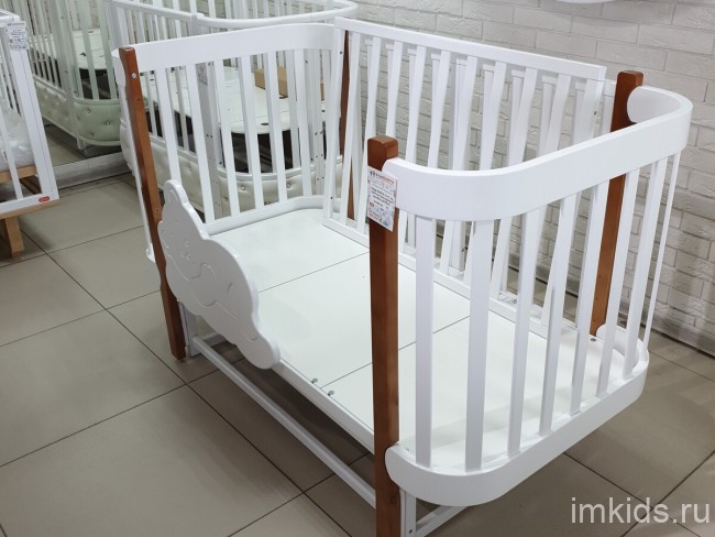 Кровать трансформер для новорожденных Adele 3в1 с расширением до 140