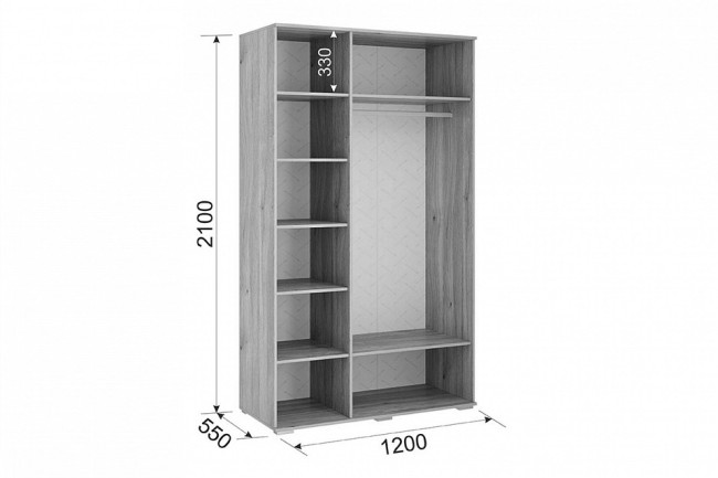 Гарнитур для спальни Лайк КС66 (дуб мария графит, дуб мария графит )