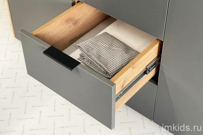 Шкаф платяной Адам (дуб крафт золотой графит  1264x500x2170)