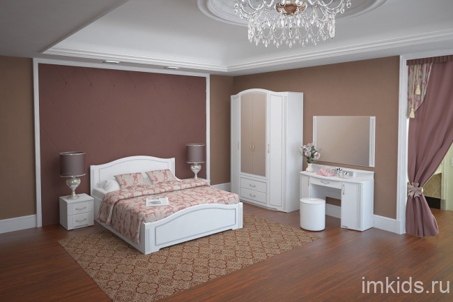 Шкаф для одежды 4-х дверный с зеркалами Виктория 02