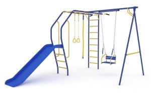 Уличный игровой комплекс Вереск модель № 2 с горкой 2 метра