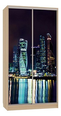 Шкаф-купе Рио 7-600 07 (дуб сонома цветной рисунок  1200x604x2305)