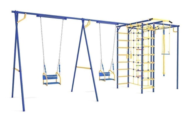 Уличный комплекс Вереск модель 3 с 2мя качелыми и паутиной